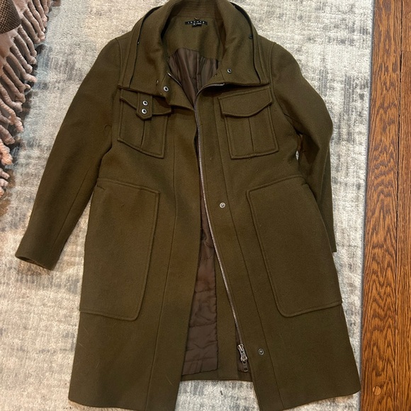 Theory Jackets & Blazers - Theory Olive Green Military Coat